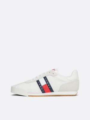 baskets de running multitextures blanc pour femmes tommy jeans