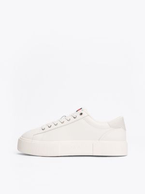 beige flatform-sneaker für damen - tommy jeans