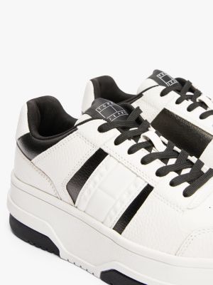 multi the brooklyn leather platform trainers for women tommy jeans