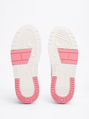 sneakers the brooklyn in pelle con suola alta multicolore da donne tommy jeans