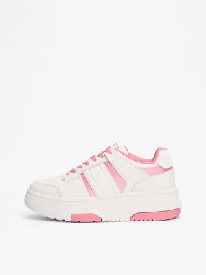 meerdere kleuren the brooklyn leren sneaker met plateauzool voor dames - tommy jeans