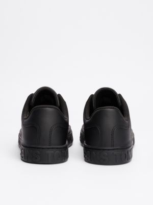 black essential flatform trainers for women tommy jeans