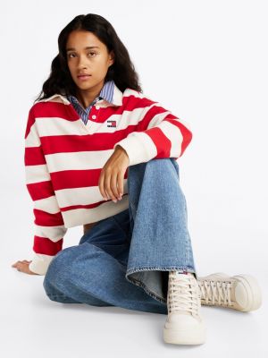 beige platform high-top trainers for women tommy jeans