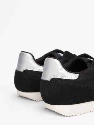 black contrast texture trainers for women tommy jeans