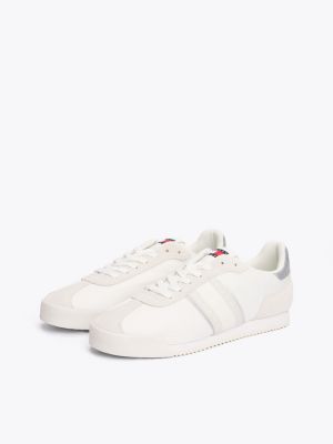 white contrast texture trainers for women tommy jeans