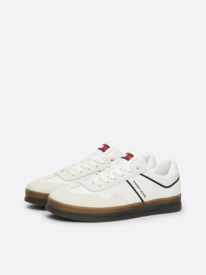 Exclusive strukturierter Court-Sneaker | Weiß | Tommy Hilfiger 