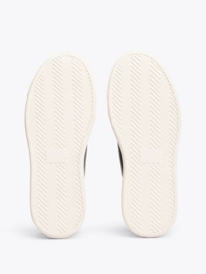baskets compensées à coutures contrastées noir pour femmes tommy jeans