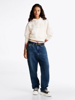 baskets compensées à coutures contrastées noir pour femmes tommy jeans