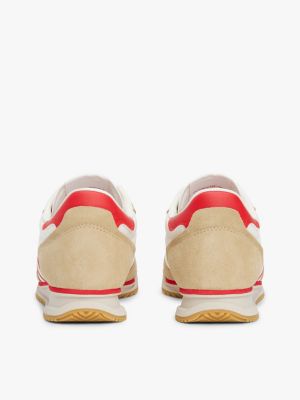 baskets de running en cuir crantées plusieurs couleurs pour femmes tommy jeans