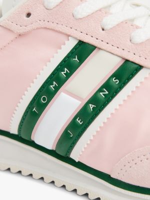 baskets de running en cuir crantées plusieurs couleurs pour femmes tommy jeans