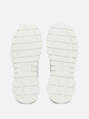 sneakers alte exclusive con suola carrarmato bianco da donne tommy jeans