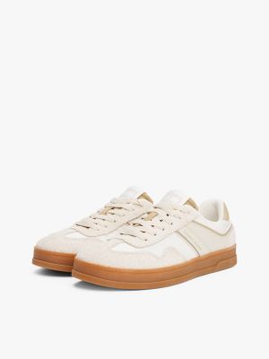 multi the greenwich leather trainers for women tommy jeans