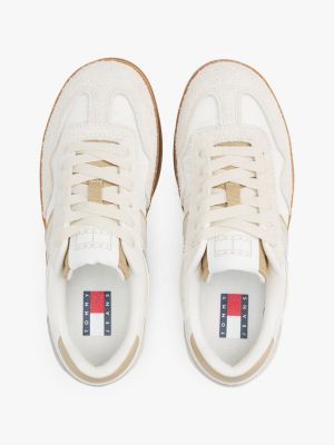 multi the greenwich leather trainers for women tommy jeans