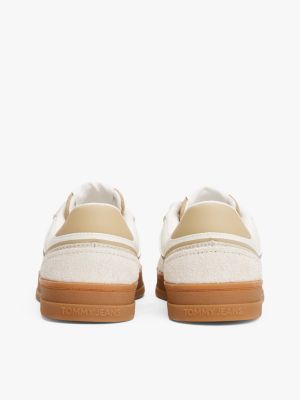 multi the greenwich leather trainers for women tommy jeans