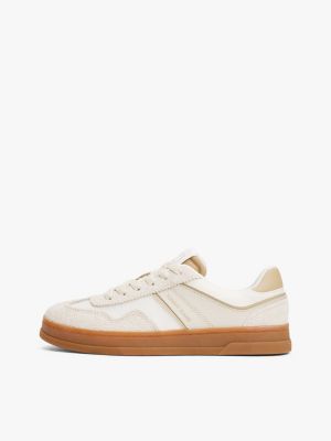 multi the greenwich leather trainers for women tommy jeans