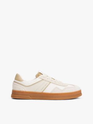 multi the greenwich leather trainers for women tommy jeans