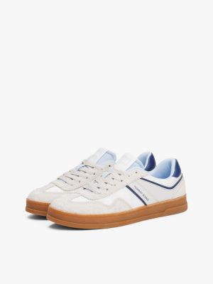 grau the greenwich ledersneaker für damen - tommy jeans