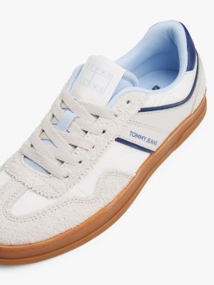 grey the greenwich leather trainers for women tommy jeans