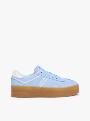 multi the greenwich platform-sneaker aus wildleder für damen - tommy jeans