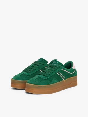 kolorowy zamszowe buty sportowe z linii the greenwich dla kobiety - tommy jeans
