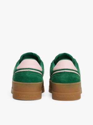 multi the greenwich suede platform trainers for women tommy jeans