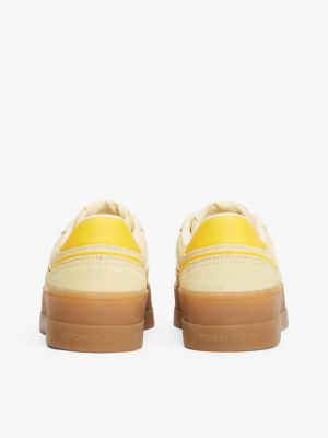 multi the greenwich suede platform trainers for women tommy jeans