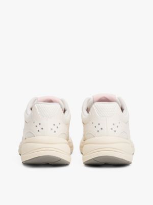 pink archive mixed texture chunky trainers for women tommy jeans