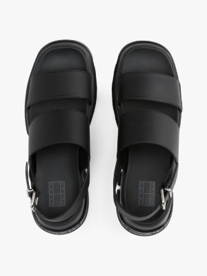 black chunky cleat sandals for women tommy jeans