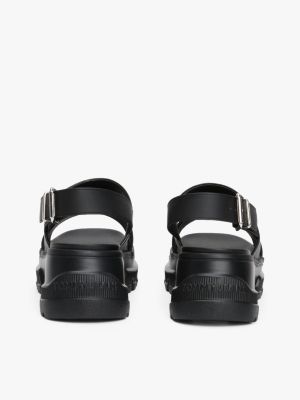 black chunky cleat sandals for women tommy jeans