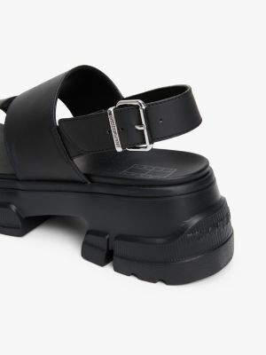 black chunky cleat sandals for women tommy jeans