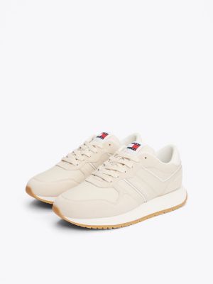 baskets classiques en daim blanc pour femmes tommy jeans