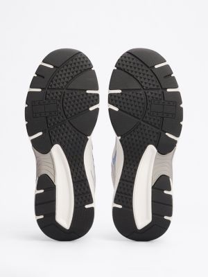 zapatillas con paneles metalizados blanco de mujeres tommy jeans