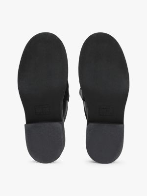 multi leather loafer mules for women tommy jeans