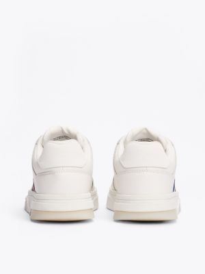 sneakers the brooklyn in pelle bianco da donne tommy jeans