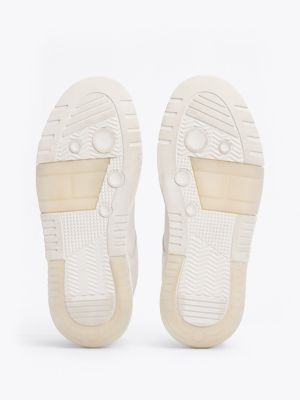 sneakers the brooklyn in pelle bianco da donne tommy jeans