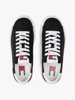 multi canvas platform trainers for women tommy jeans