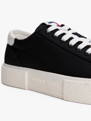 baskets en toile compensée plusieurs couleurs pour femmes tommy jeans