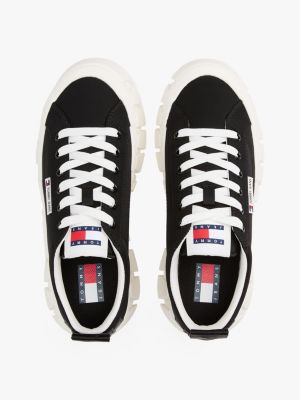 meerdere kleuren platform sneaker met profielzool voor dames - tommy jeans
