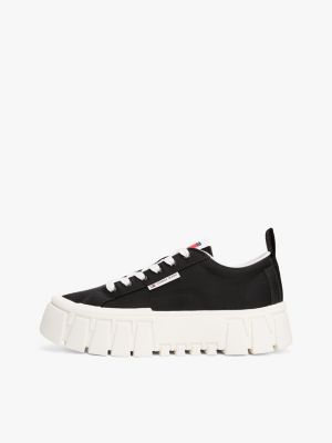 meerdere kleuren platform sneaker met profielzool voor dames - tommy jeans