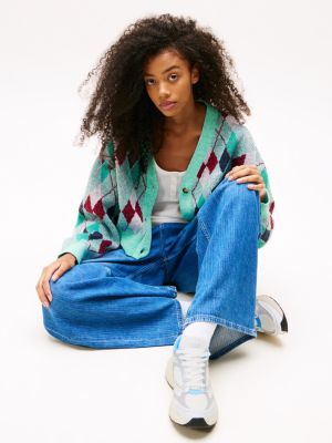 white mixed texture archive runner trainers for women tommy jeans