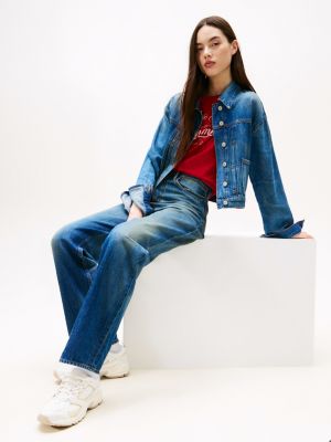 weiß archive rutschhemmender mesh-sneaker mit leder für damen - tommy jeans