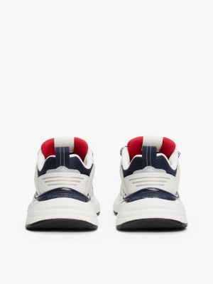 multi archive leather signature trainers for women tommy jeans