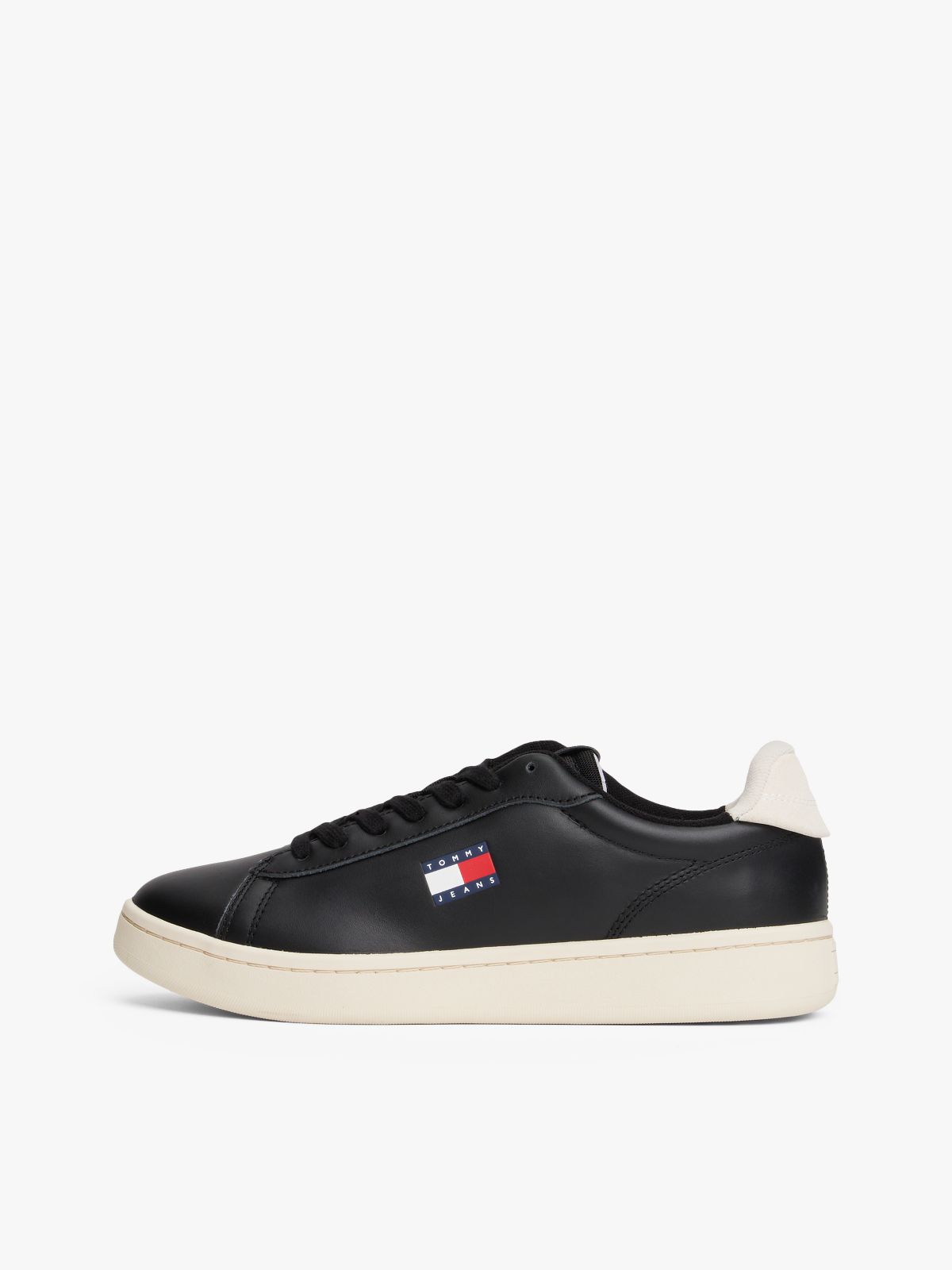 Archive Court Leather Trainers — Black