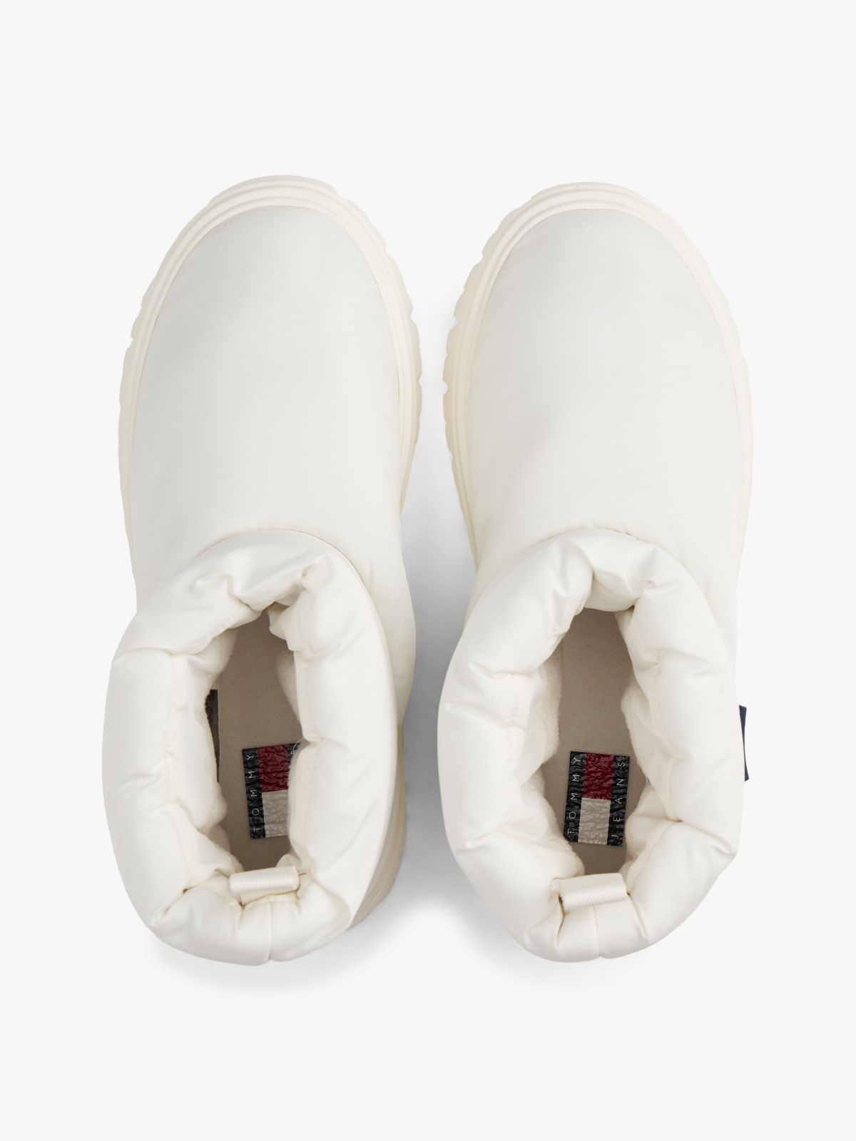 Warm Lined Cleat Snow Boots — White