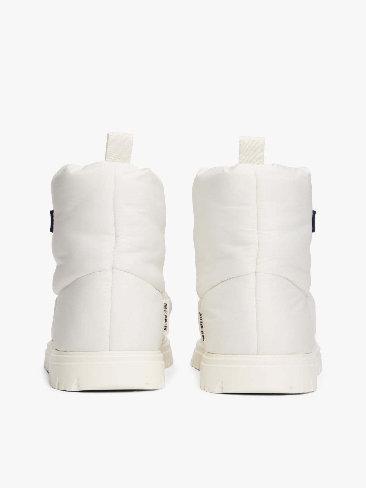 Warm Lined Cleat Snow Boots — White