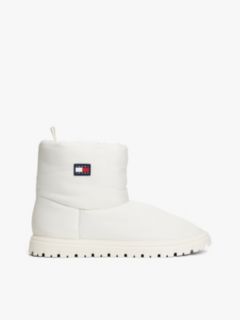 Warm Lined Cleat Snow Boots — White 1