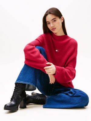 czarny skórzane sznurowane buty na obcasie dla kobiety - tommy jeans