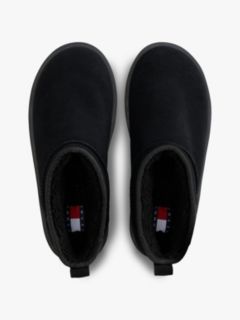 Suede Platform Cleat Warm Lined Snow Boots — Black 3