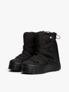 Warm Lined Chunky Cleat Hybrid Snow Boots — Black 2