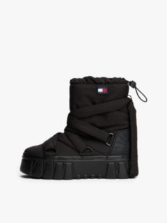 Warm Lined Chunky Cleat Hybrid Snow Boots — Black 7